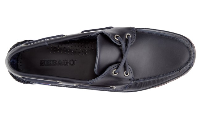 Sebago Norge Blå Marine-gum Skonnert Vokset Skinn Båtsko