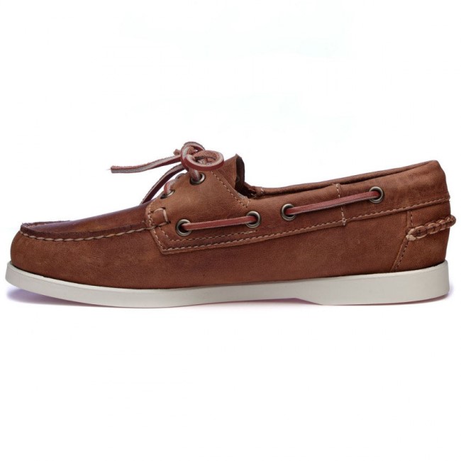 Sebago Norge Brown Tan Kai Portland Skinn Båtsko