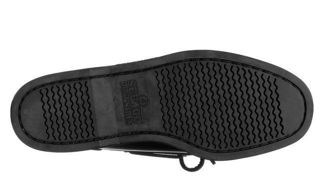 Sebago Norge Total Black Endeavour Båtsko I Vokset Skinn