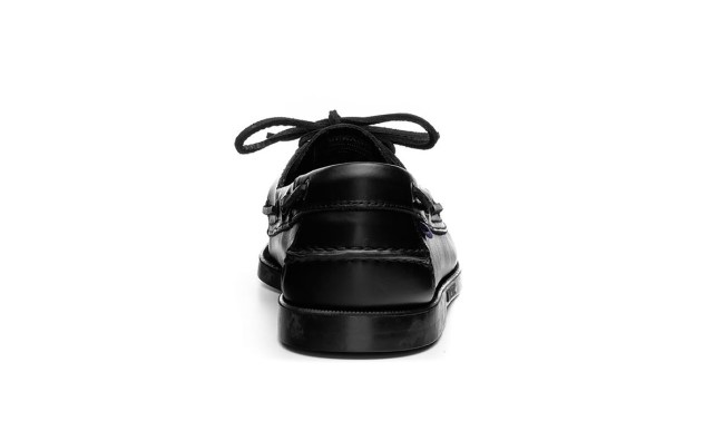 Sebago Norge Total Black Endeavour Båtsko I Vokset Skinn