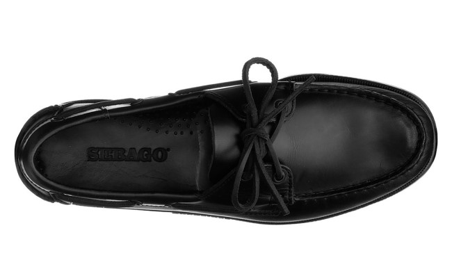 Sebago Norge Total Black Endeavour Båtsko I Vokset Skinn