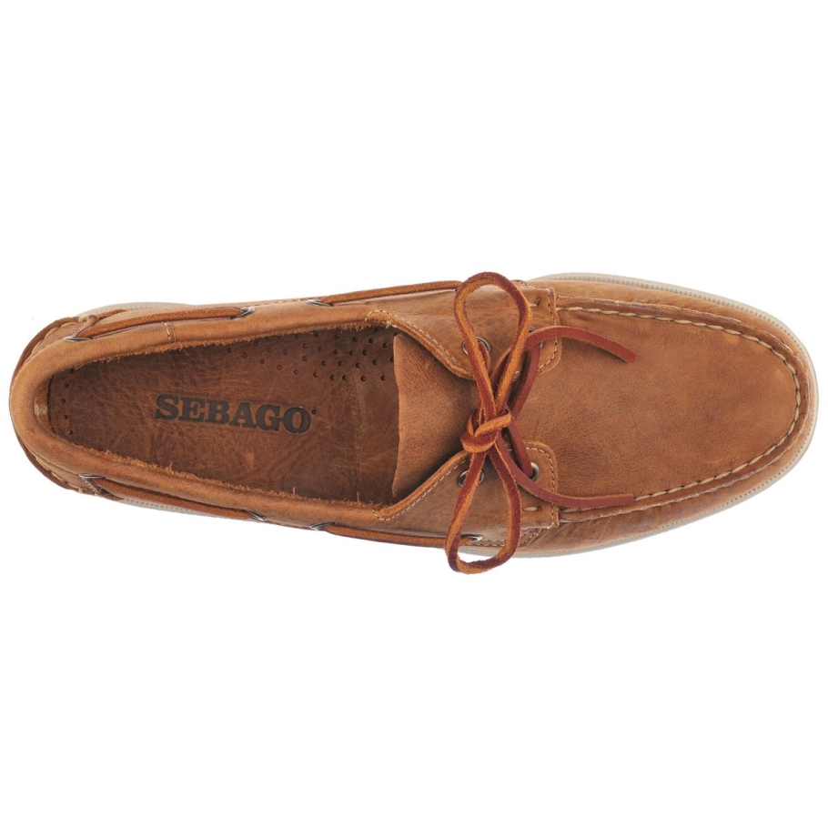 Sebago Norge Docksides Portland Crazy H-tan