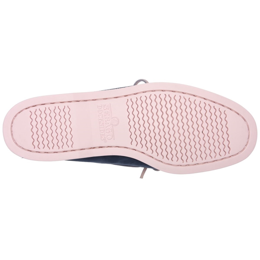 Sebago Norge Havnekanter Portland Nubuk-marineblått Og Rosa