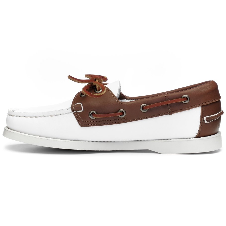 Sebago Norge Docksides Portland Kvinne-hvit Og Brun