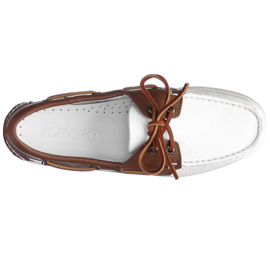 Sebago Norge Docksides Portland Kvinne-hvit Og Brun