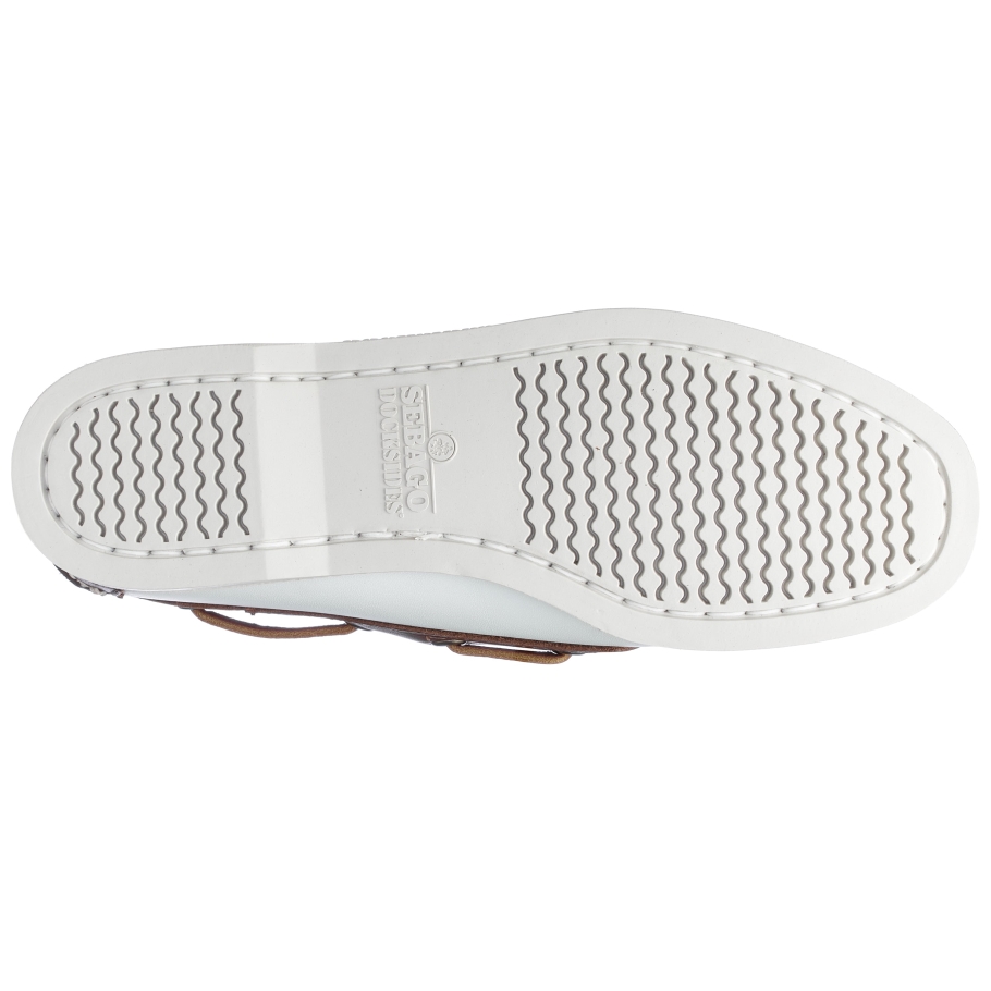 Sebago Norge Docksides Portland Kvinne-hvit Og Brun