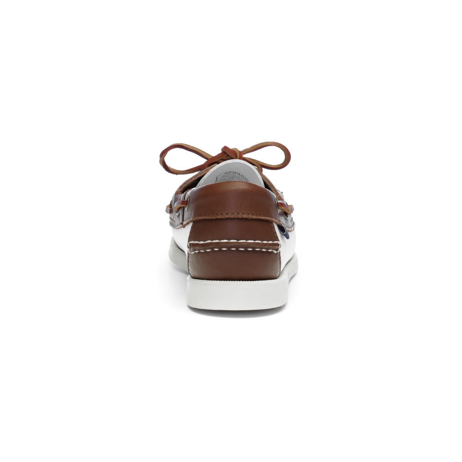 Sebago Norge Docksides Portland Kvinne-hvit Og Brun