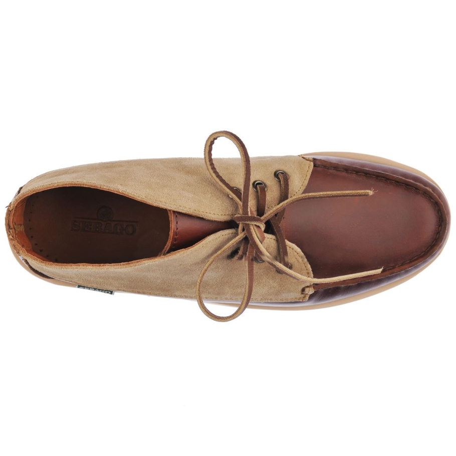 Tatanka Eva Voksaktig Semsket Skinn-brun & Camel Sebago Norge